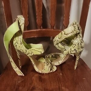 Snakeskin Patterned High Heels